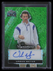 2024 Leaf Metal Signature Series Borderless Autograph Green Urban Meyer Auto 1/1