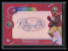 2020 Panini Elements Rookie Neon Signs Red 19 Brandon Aiyuk Rookie Auto 9/25