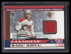 2001-02 Vanguard Memorabilia 15 Saku Koivu Teemu Selanne Dual Jersey