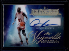 2024 Leaf In The Game Used Vignette Autographs Gold vdr1 Dennis Rodman Auto 1/1