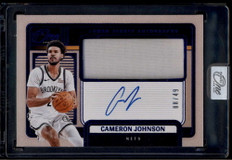 2024-25 Panini One Jumbo Autographs Blue 14 Cameron Johnson Jersey Auto 8/49
