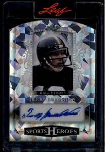 2025 Leaf Metal Sports Hall Heroes Silver Crystal hhtb1 Terry Bradshaw Auto 6/20