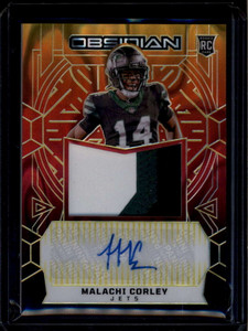 2024 Panini Obsidian Rookie Autographs Molten Malachi Corley RC Patch Auto 8/28