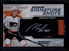 2019-20 Upper Deck Engrained Rookie Signature Shots Morgan Frost RC Auto 29/249
