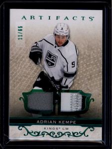 2021-22 Artifacts Materials Emerald 18 Adrian Kempe Dual Jersey Patch 11/65