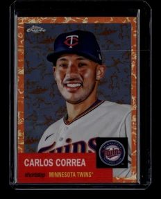2022 Topps Chrome Platinum Anniversary Orange Refractor 256 Carlos Correa 21/25