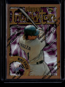 1996 Finest Refractor 113 Mike Piazza Bronze Common