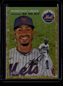 2023 Topps Chrome Platinum Anniversary Toile Gold Refractor Francisco Lindor /50