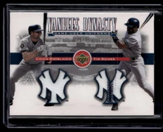 2002 Upper Deck Yankee Dynasty Memorabilia Tim Raines Knoblauch Dual Jersey