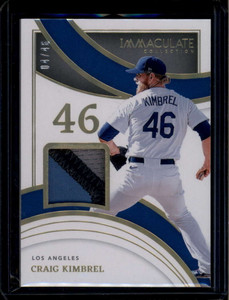2022 Immaculate Collection Jersey Numbers 8 Craig Kimbrel Patch 4/46
