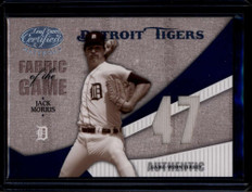 2004 Leaf Certified Materials Fabric of the Game Number Jack Morris Jersey 18/47