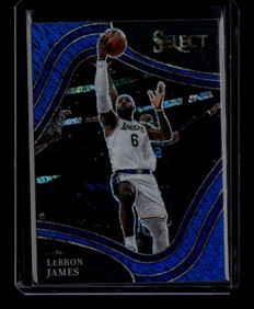 2021-22 Select Prizms Blue Shimmer Refractor 219 LeBron James