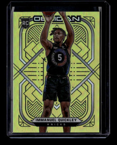 2020-21 Panini Obsidian Electric Etch Yellow Flood 154 Immanuel Quickley Rookie