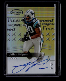 2024 Panini Contenders '99 Contenders Finesse Gold 3 Julius Peppers Auto 14/25