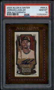 2024 Topps Allen and Ginter Framed Mini Autographs Jordan Lawlar RC Auto PSA 10