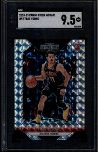 2018-19 Panini Prizm Mosaic 93 Trae Young Rookie SGC 9.5 MT+