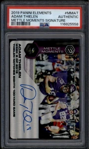 2019 Panini Elements Mettle Moments Signatures 25 Adam Thielen Auto 15/25 PSA