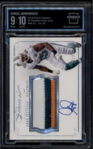 2015 Panini Flawless Patches Autographs 1 Greg Jennings Patch Auto 10/25 ARENA 9