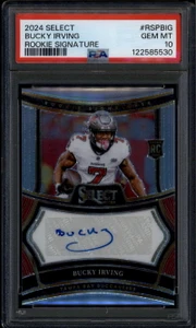 2024 Select Rookie Signatures Prizm 22 Bucky Irving Rookie Auto 252/399 PSA 10