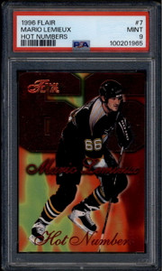 1996-97 Flair Hot Numbers 7 Mario Lemieux PSA 9 MINT