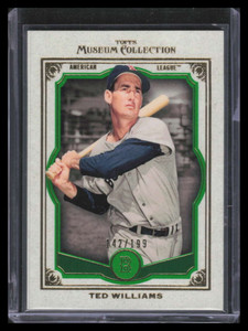 2013 Topps Museum Collection Green 4 Ted Williams 142/199