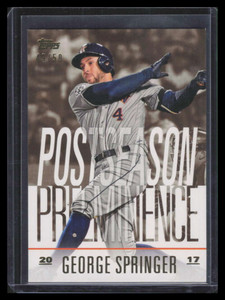 2018 Topps Update Postseason Preeminence Gold po23 George Springer 49/50