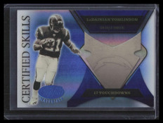 2005 Leaf Certified Materials Certified Skills Blue 21 LaDainian Tomlinson 6/100