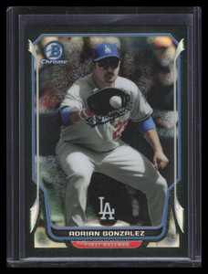 2014 Bowman Chrome Black Static Refractor 157 Adrian Gonzalez 7/35