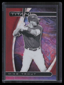 2021 Panini Titan Ruby Wave Refractor 16 Mike Trout 16/199