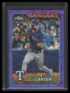 2024 Topps Chrome Purple Speckle Refractor 136 Evan Carter Rookie 111/299