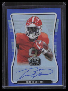 2021 Leaf Metal Draft Flashback Portraits Blue Travis Etienne Rookie Auto 4/35