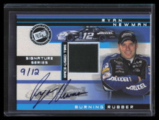 2003 Press Pass Burning Rubber Drivers Autographs Ryan Newman Tire Auto 9/12