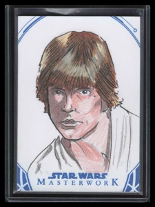 2018 Topps Star Wars Masterwork Sketches Adam Worton Luke Skywalker Sketch 1/1