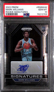 2022-23 Panini Prizm Rookie Signatures 49 Mark Williams Rookie Auto PSA 10 GEM