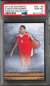 2013-14 SP Authentic Canvas cc46 Giannis Antetokounmpo Rookie PSA 10 GEM MT