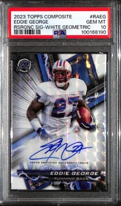 2023 Topps Composite Resurgence Autographs White Eddie George Auto 13/15 PSA 10
