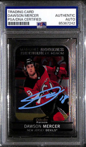 2021-22 O-Pee-Chee Platinum 282 Dawson Mercer Rookie PSA/DNA Authentic Auto 7242