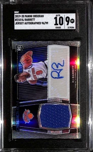 2019-20 Panini Obsidian 210 RJ Barrett Rookie Jersey Auto 96/99 SGC 9 MT 10