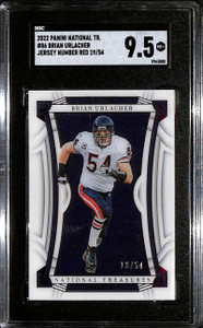 2022 Panini National Treasures Jersey Number Red 86 Brian Urlacher 19/54 SGC 9.5
