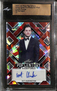 2022 Leaf Metal Pop Century Pre-Production Proof Orange Kit Harington Auto 1/1