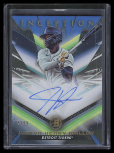 2023 Bowman Inception Autographs Blue Foil Justyn-Henry Malloy Rookie Auto 5/99