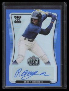 2020 Leaf Metal Draft Blue barm2 Ronny Mauricio Rookie Auto 30/35