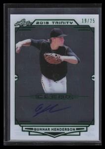 2019 Leaf Trinity Clear Autographs Green cagh1 Gunnar Henderson RC Auto 19/25
