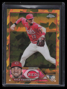 2023 Topps Chrome Sapphire Gold Refractor 33 Kyle Farmer 4/50