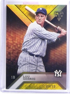 2016 Topps Triple Threads Gold Lou Gehrig #D64/99 #19 *61836