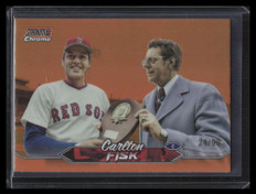 2024 Stadium Club Chrome Orange Refractor 22 Carlton Fisk 24/99
