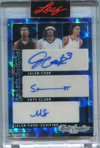 2022-23 Leaf Multigraphics Triple Double Clark Cook Spear Hawkins RC Auto 7/35