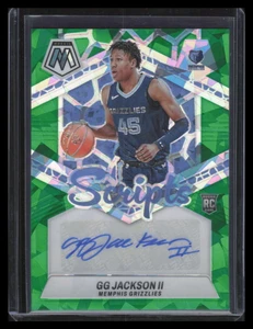 2023-24 Panini Mosaic Rookie Scripts Green Ice 33 GG Jackson II Rookie Auto