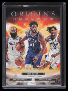 2022-23 Panini Origins Nucleus 3 James Harden Tyrese Maxey Joel Embiid