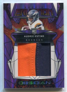 2024 Panini Obsidian Eruption Materials Purple Audric Estime Rookie Patch 27/49